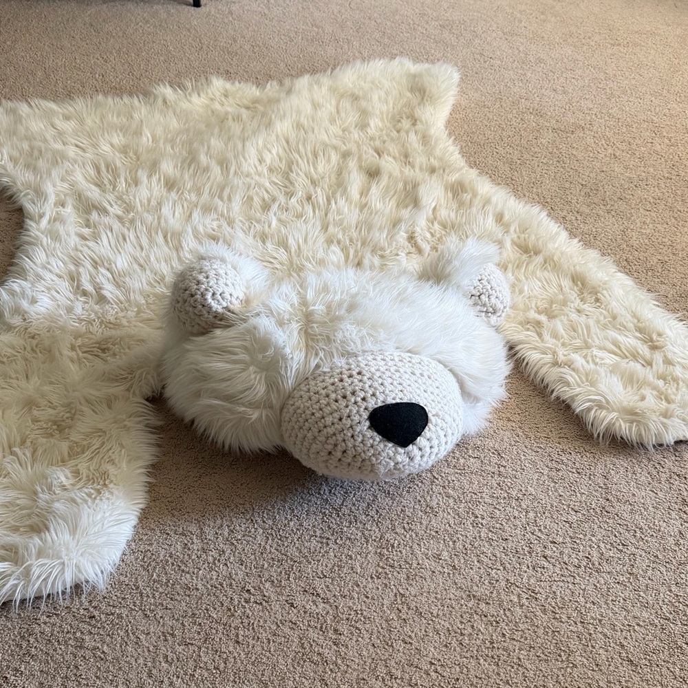 Cozy White Bear Rug